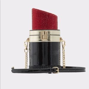 ALDO Lipstick Rhinestone Hard Case Shoulder Bag